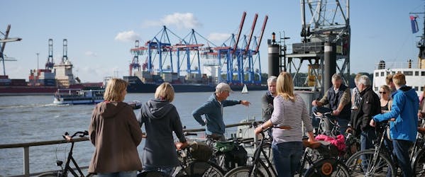 Tour privado guiado en bicicleta por el río Elba en Hamburgo